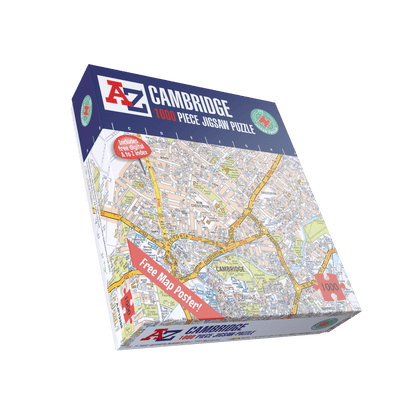 A-Z Map of  Cambridge 1000 Piece Jigsaw