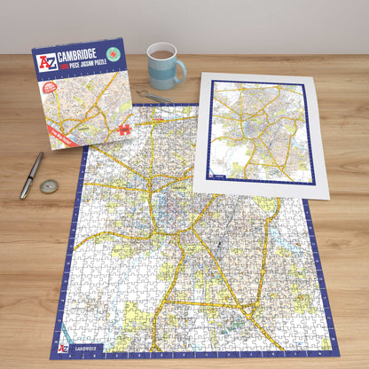 A-Z Map of  Cambridge 1000 Piece Jigsaw