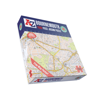A-Z Map of  Bournemouth 1000 Piece Jigsaw