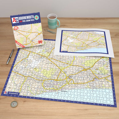 A-Z Map of  Bournemouth 1000 Piece Jigsaw