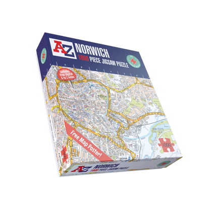 A-Z Map of  Norwich 1000 Piece Jigsaw