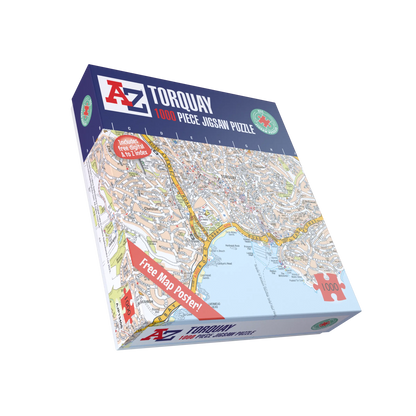 A-Z Map of  Torquay 1000 Piece Jigsaw