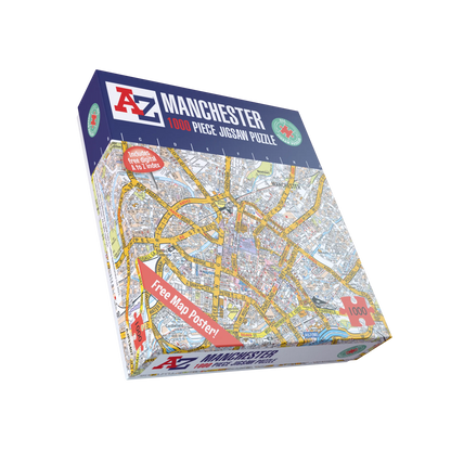 A-Z Map of  Manchester 1000 or 300 Piece Jigsaw