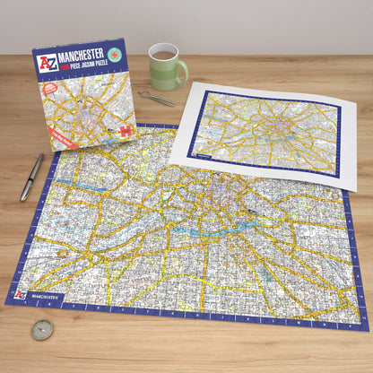 A-Z Map of  Manchester 1000 or 300 Piece Jigsaw