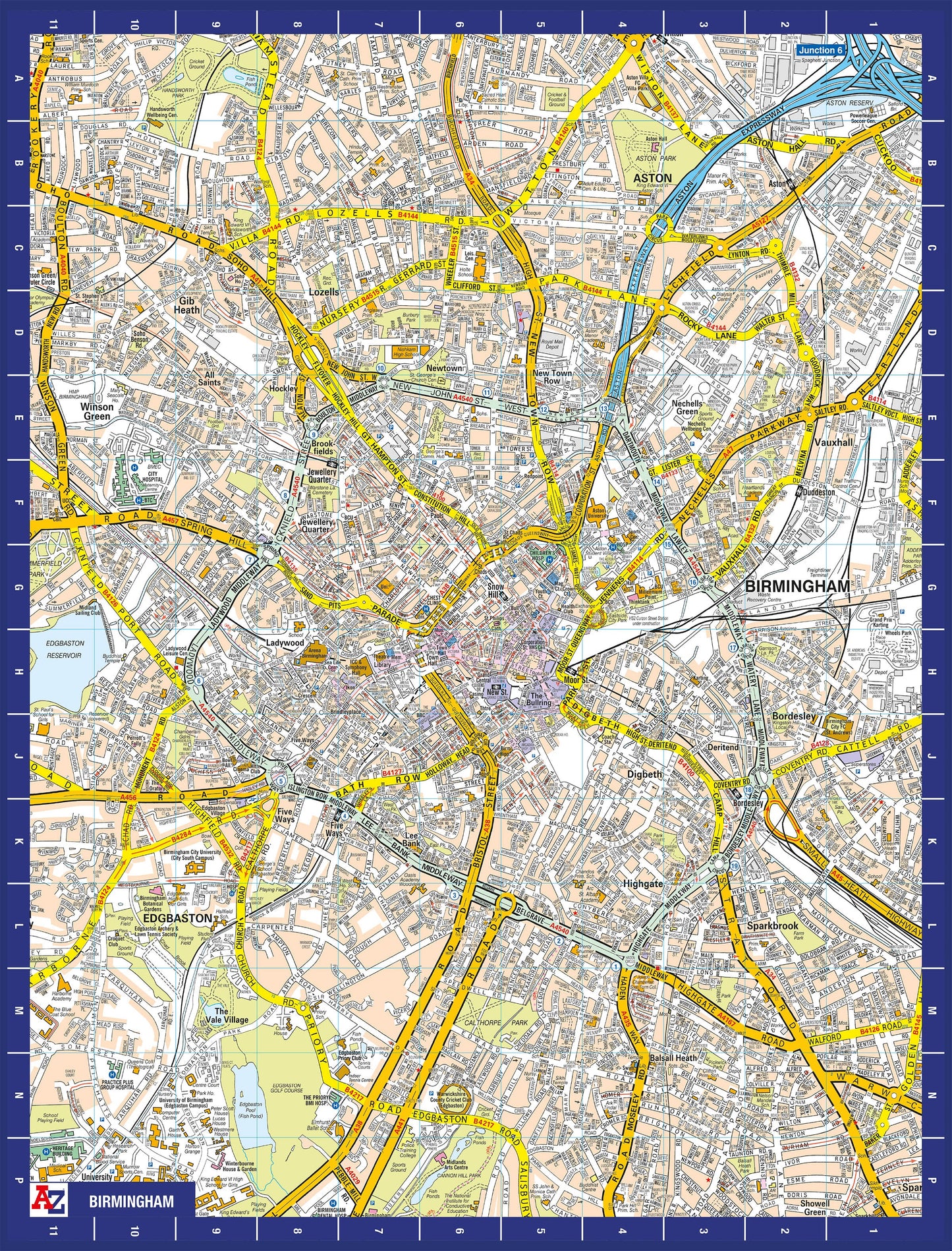 A-Z Map of  Birmingham 1000 or 300 Piece Jigsaw