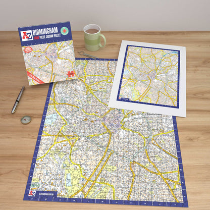 A-Z Map of  Birmingham 1000 or 300 Piece Jigsaw