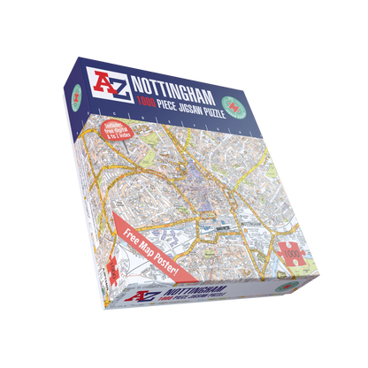 A-Z Map of  Nottingham 1000 Piece Jigsaw