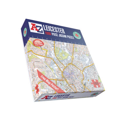 A-Z Map of  Leicester 1000 Piece Jigsaw