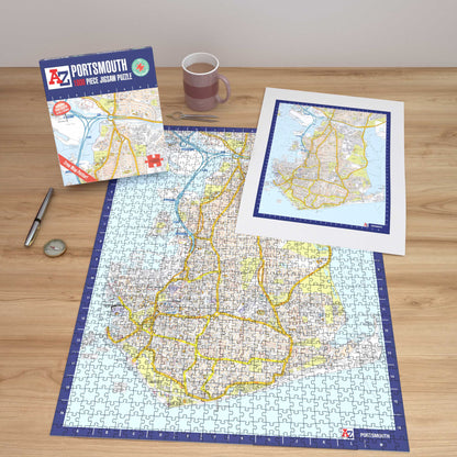 A-Z Map of  Portsmouth 1000 Piece Jigsaw