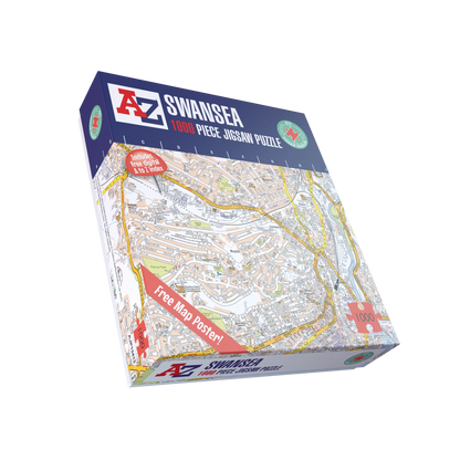 A-Z Map of  Swansea 1000 Piece Jigsaw