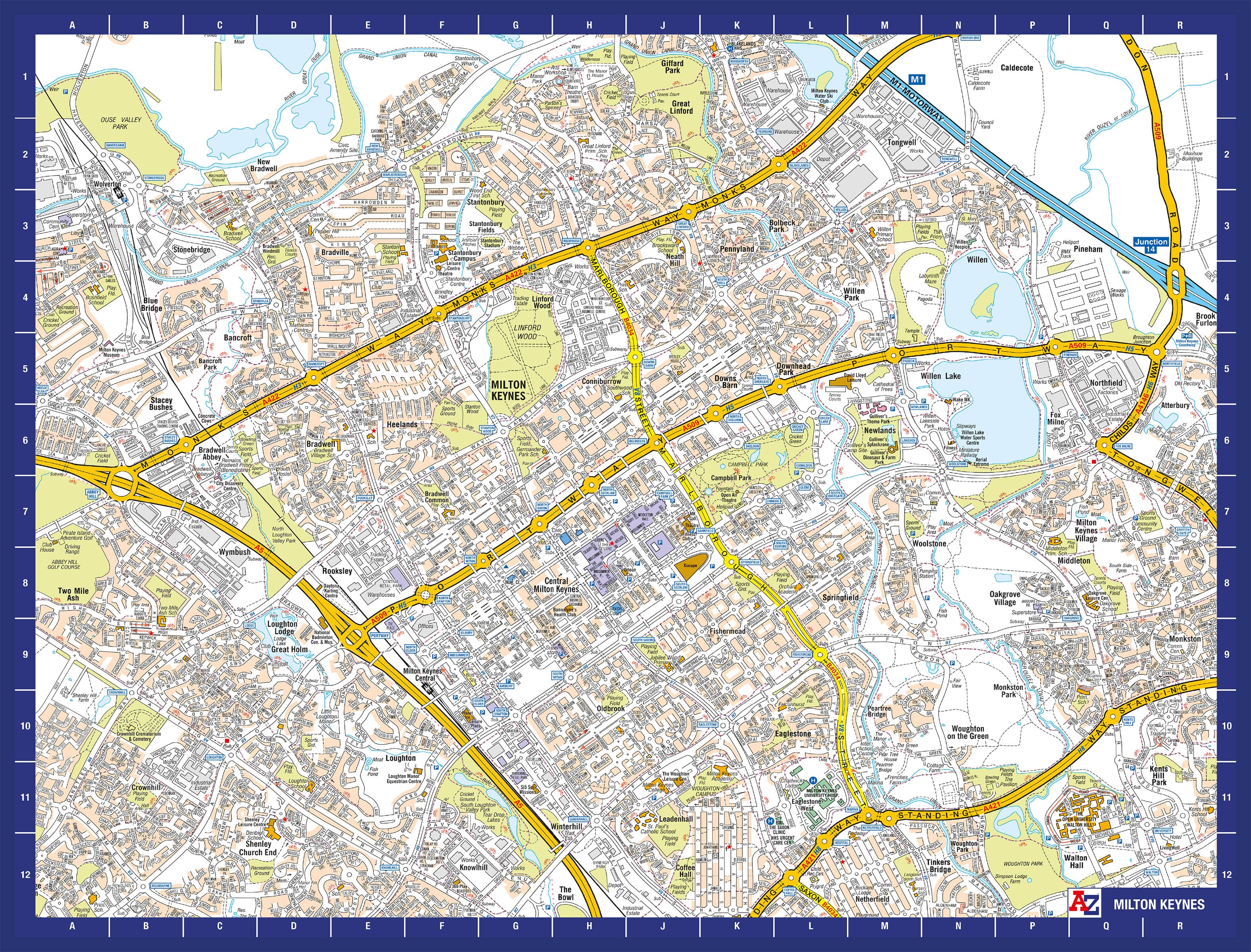 A-Z Map of Milton Keynes 1000 Piece Jigsaw – Geopacks