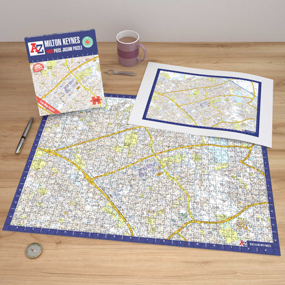 A-Z Map of  Milton Keynes 1000 Piece Jigsaw