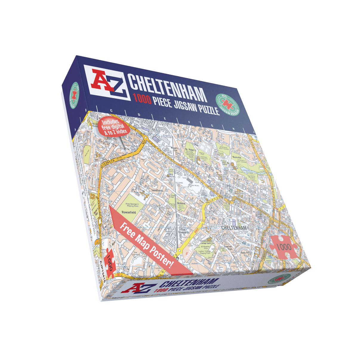 A-Z Map of  Cheltenham 1000 Piece Jigsaw
