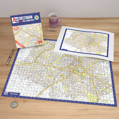 A-Z Map of  Cheltenham 1000 Piece Jigsaw