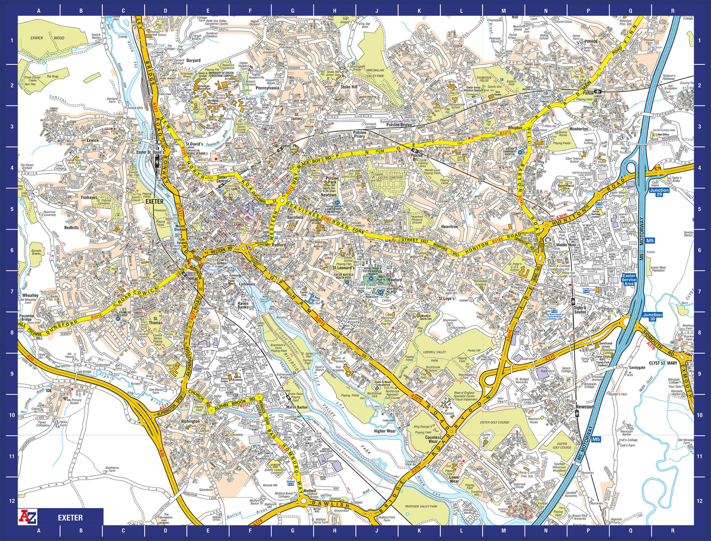 A-Z Map of  Exeter 1000 Piece Jigsaw