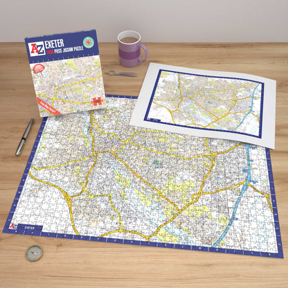 A-Z Map of  Exeter 1000 Piece Jigsaw