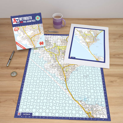 A-Z Map of  Weymouth 1000 Piece Jigsaw