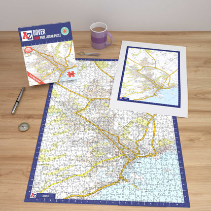A-Z Map of  Dover 1000 Piece Jigsaw