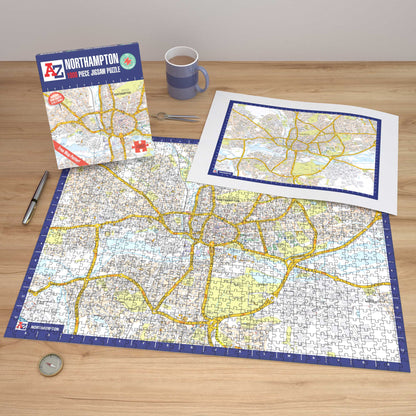 A-Z Map of  Northampton 1000 Piece Jigsaw