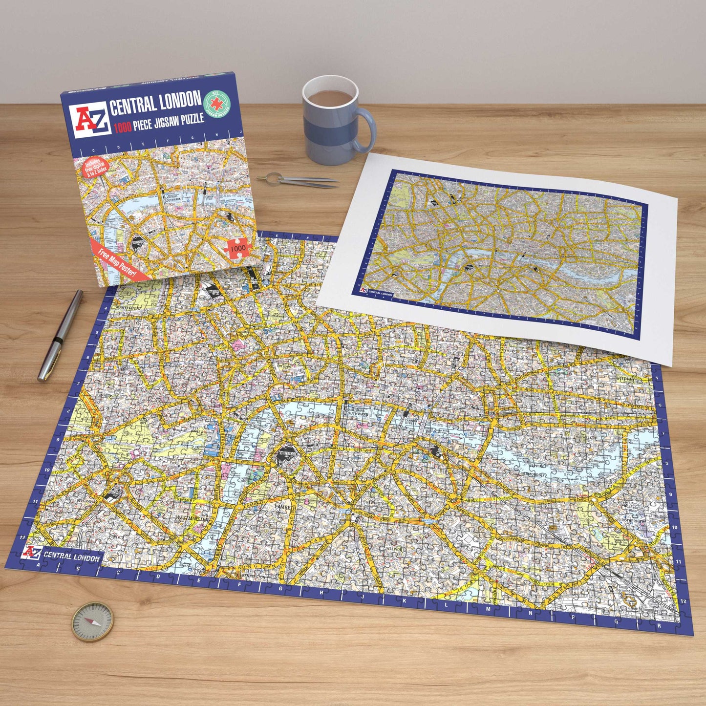 A-Z Map of  London 1000 Piece Jigsaw