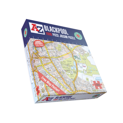A-Z Map of  Blackpool 1000 Piece Jigsaw