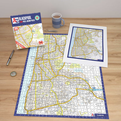 A-Z Map of  Blackpool 1000 Piece Jigsaw