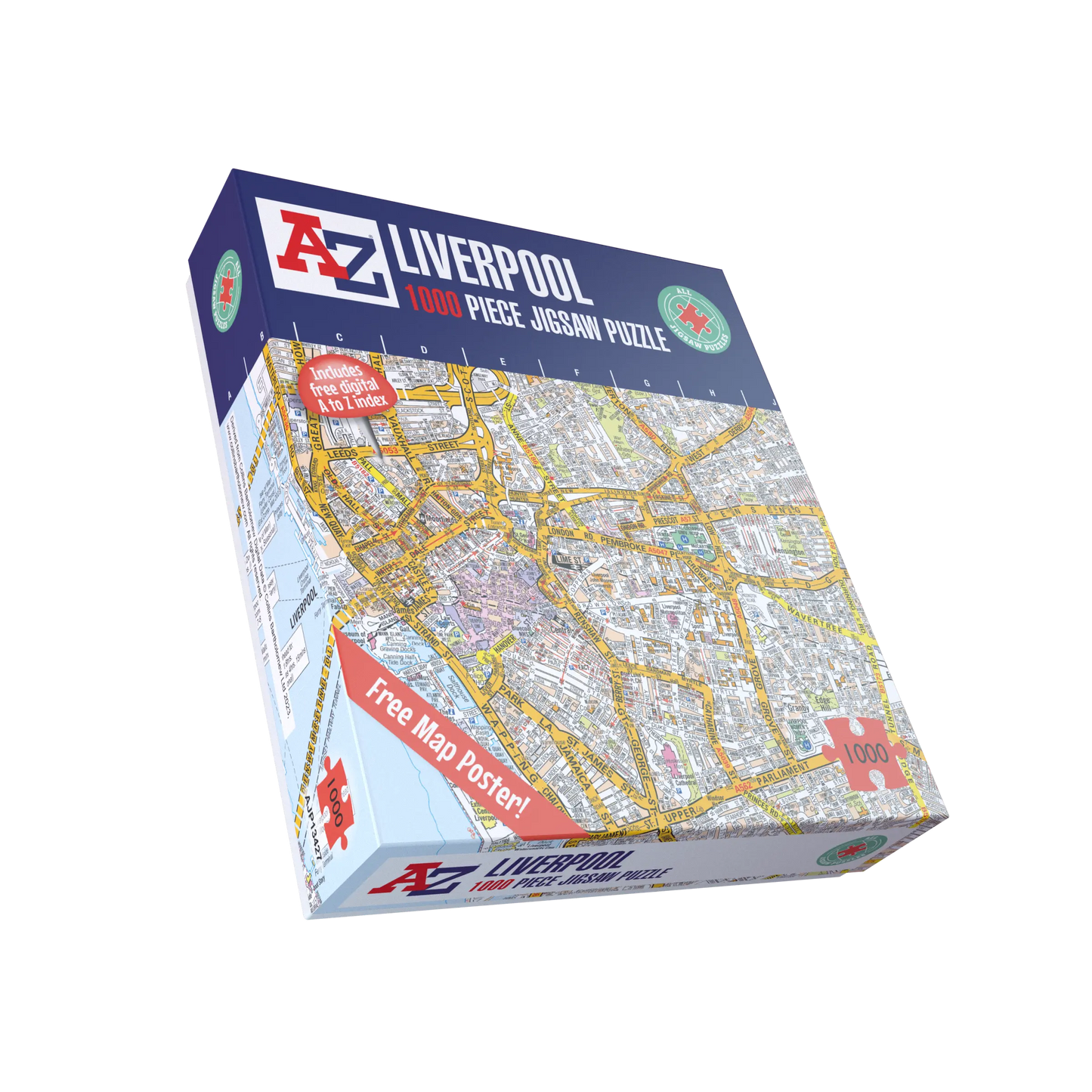 A-Z Map of  Liverpool 1000 Piece Jigsaw