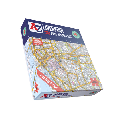 A-Z Map of  Liverpool 1000 or 300 Piece Jigsaw