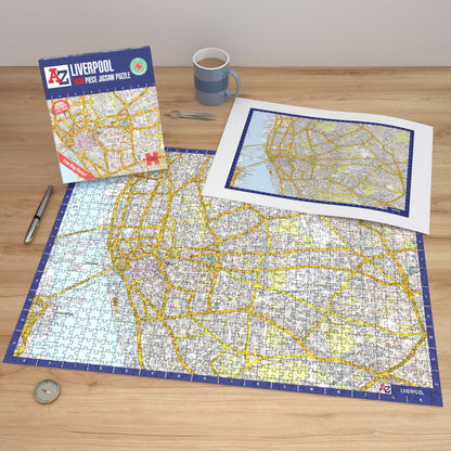 A-Z Map of  Liverpool 1000 or 300 Piece Jigsaw