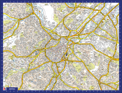 A-Z Map of  Sheffield 1000 or 300 Piece Jigsaw