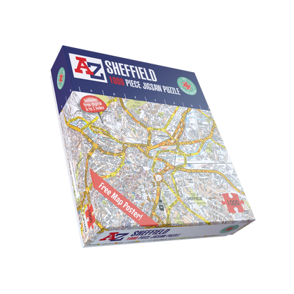 A-Z Map of  Sheffield 1000 or 300 Piece Jigsaw