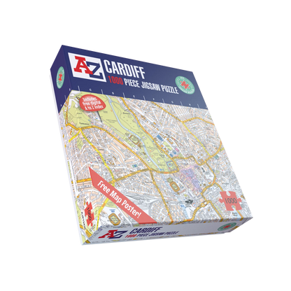 A-Z Map of  Cardiff 1000 Piece Jigsaw