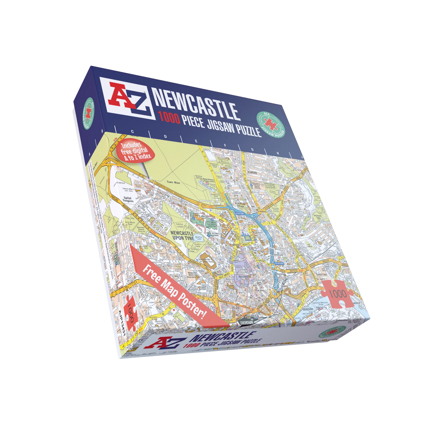 A-Z Map of  Newcastle 1000 Piece Jigsaw