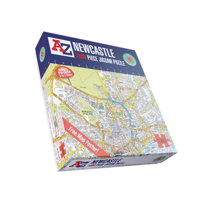 A-Z Map of  Newcastle 1000 or 300 Piece Jigsaw