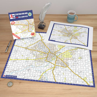 A-Z Map of  Stratford-upon-Avon 1000 Piece Jigsaw