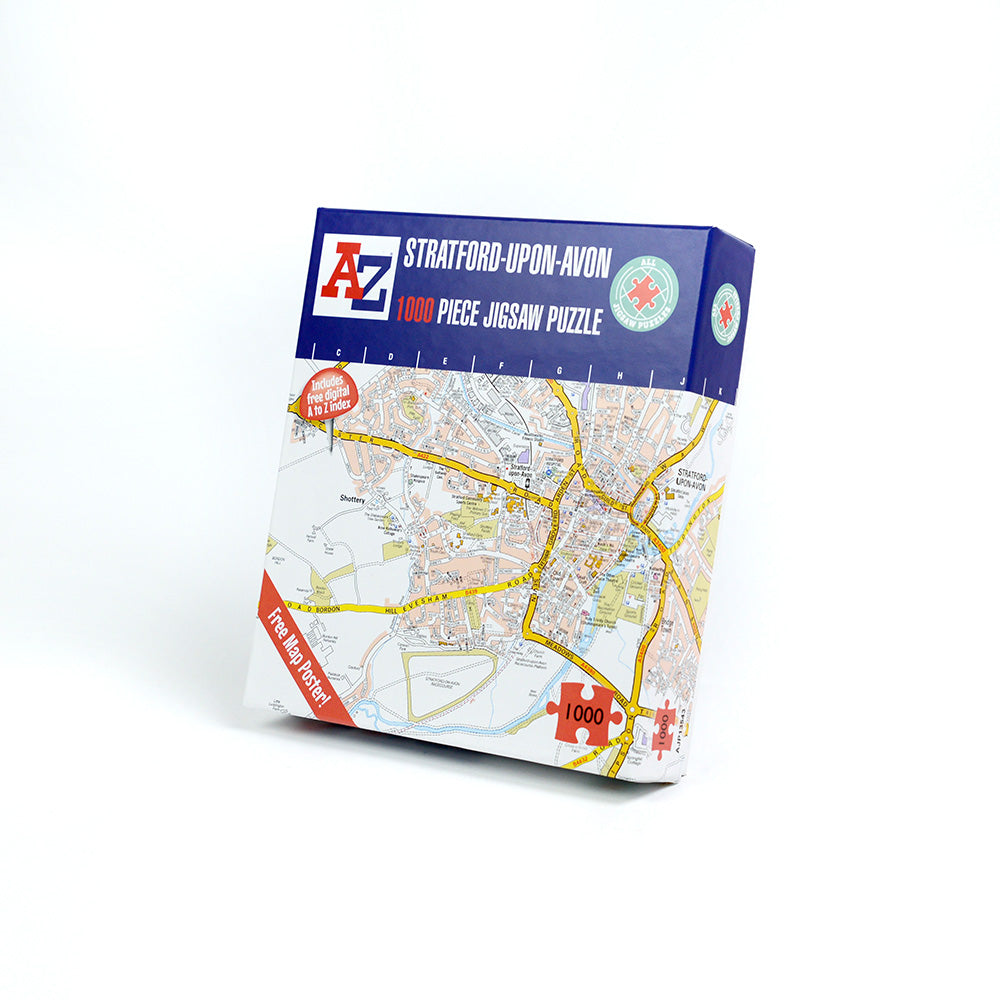 A-Z Map of  Stratford-upon-Avon 1000 Piece Jigsaw