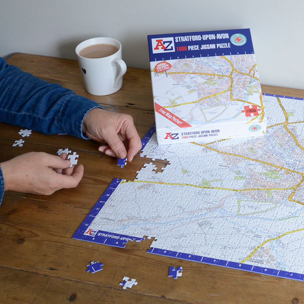A-Z Map of  Stratford-upon-Avon 1000 Piece Jigsaw
