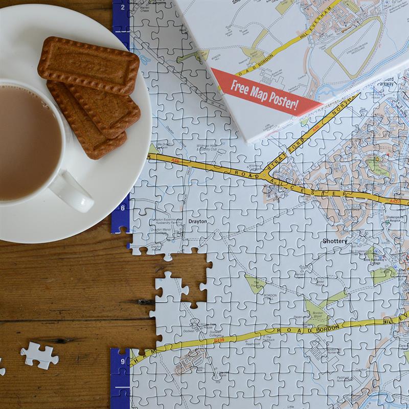 A-Z Map of  Stratford-upon-Avon 1000 Piece Jigsaw