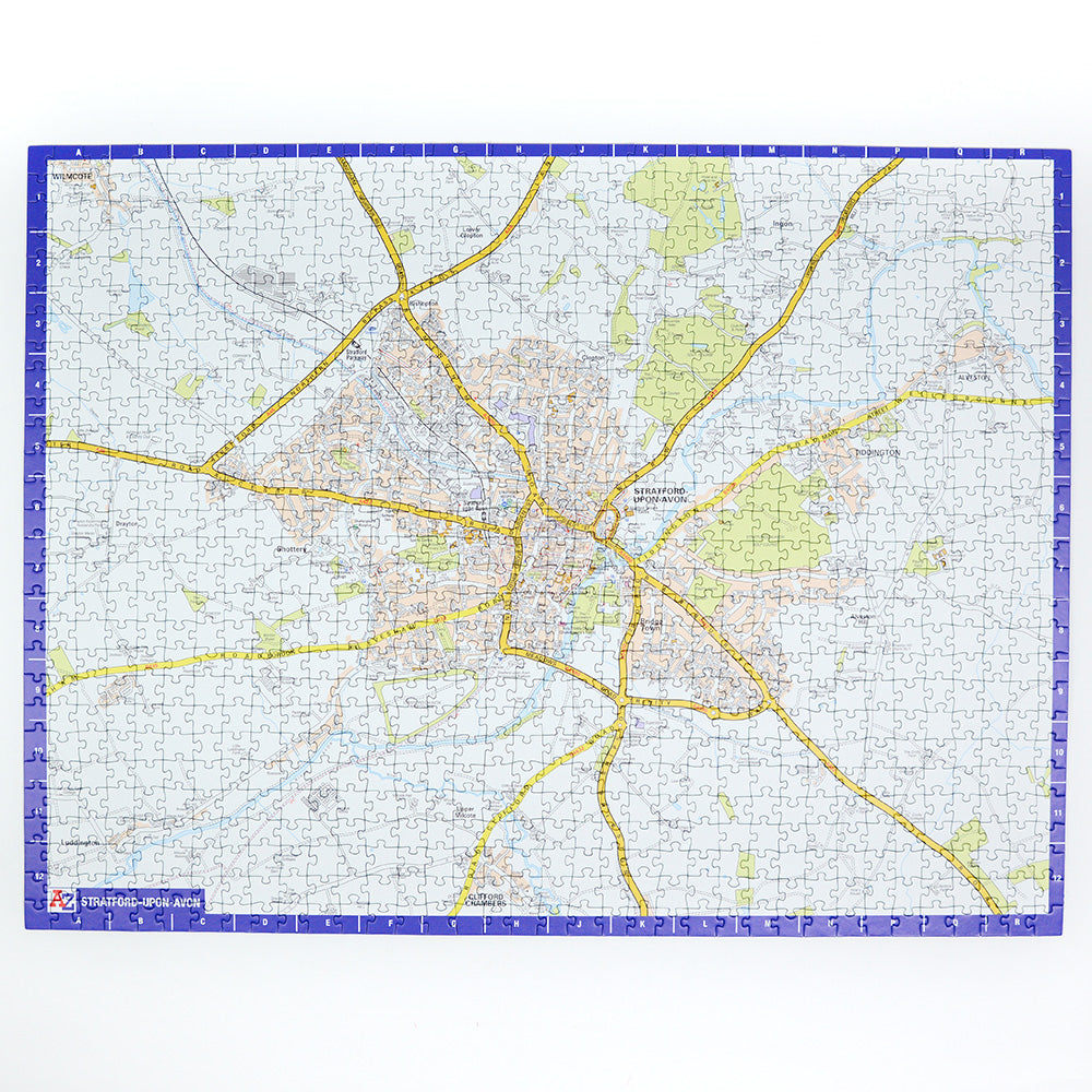 A-Z Map of  Stratford-upon-Avon 1000 Piece Jigsaw