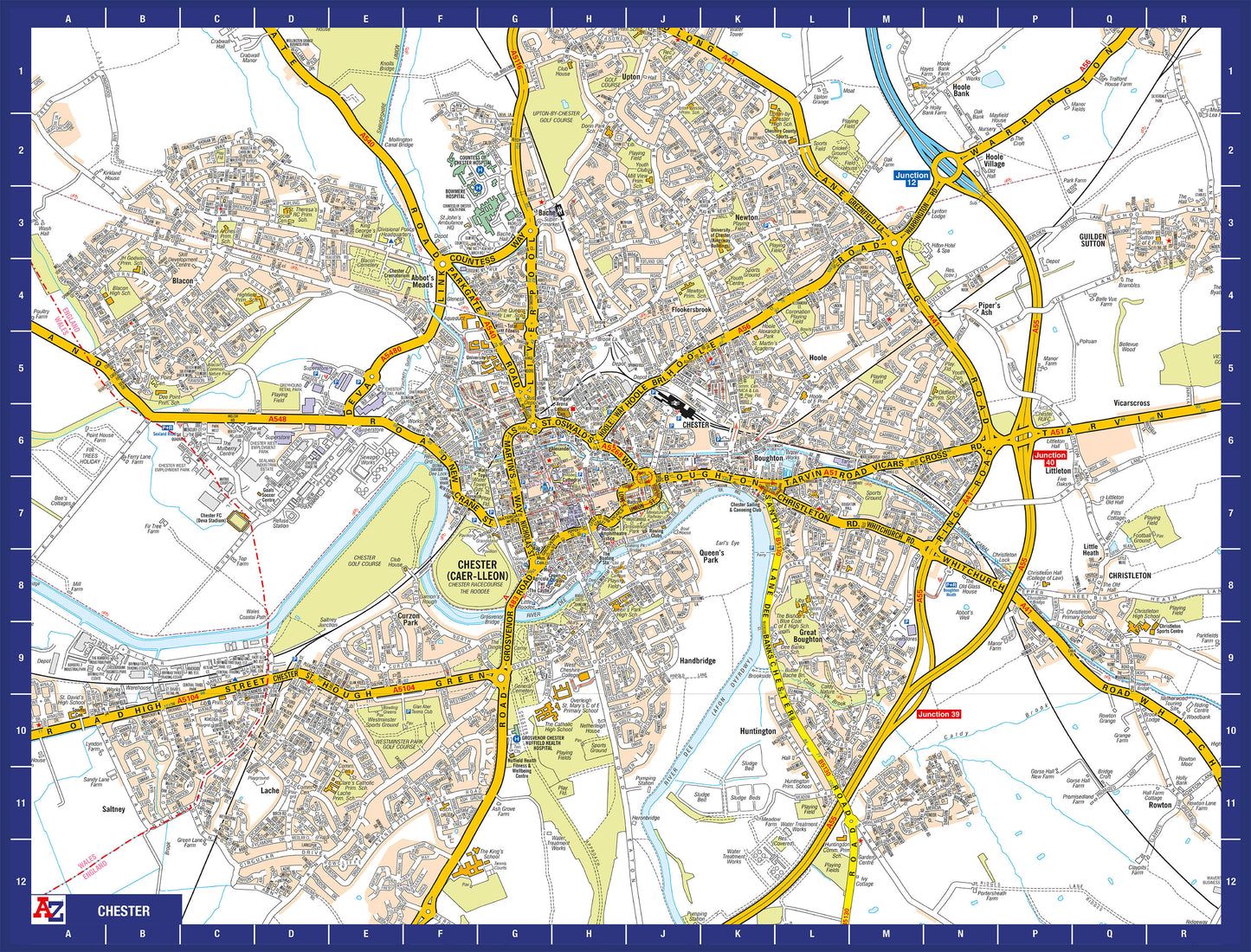 A-Z Map of  Chester 1000 Piece Jigsaw