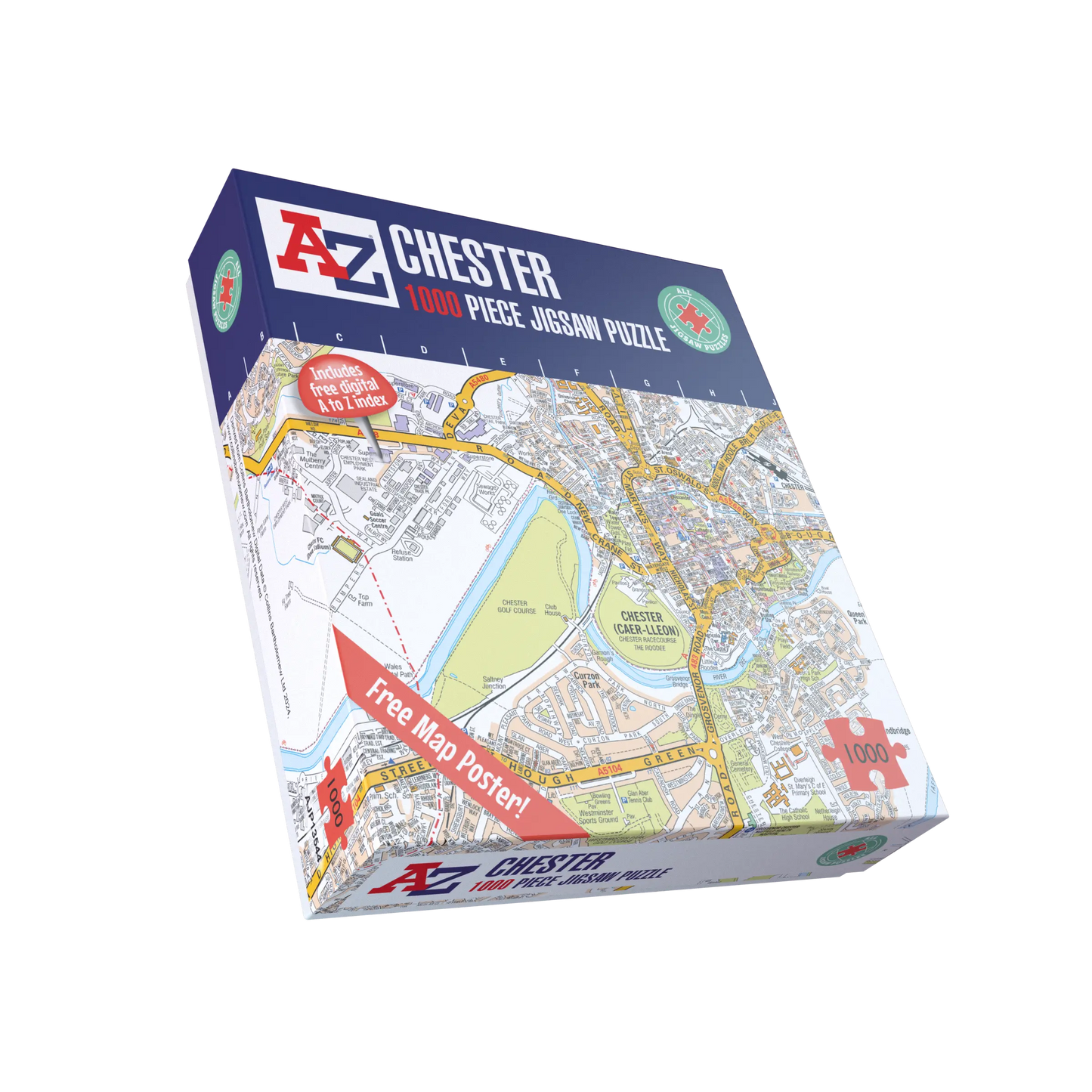 A-Z Map of  Chester 1000 Piece Jigsaw