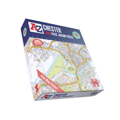 A-Z Map of  Chester 1000 Piece Jigsaw
