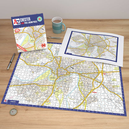A-Z Map of  Chester 1000 Piece Jigsaw