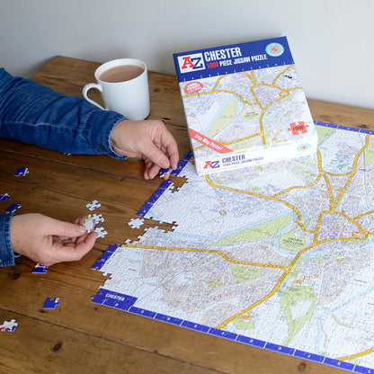 A-Z Map of  Chester 1000 Piece Jigsaw