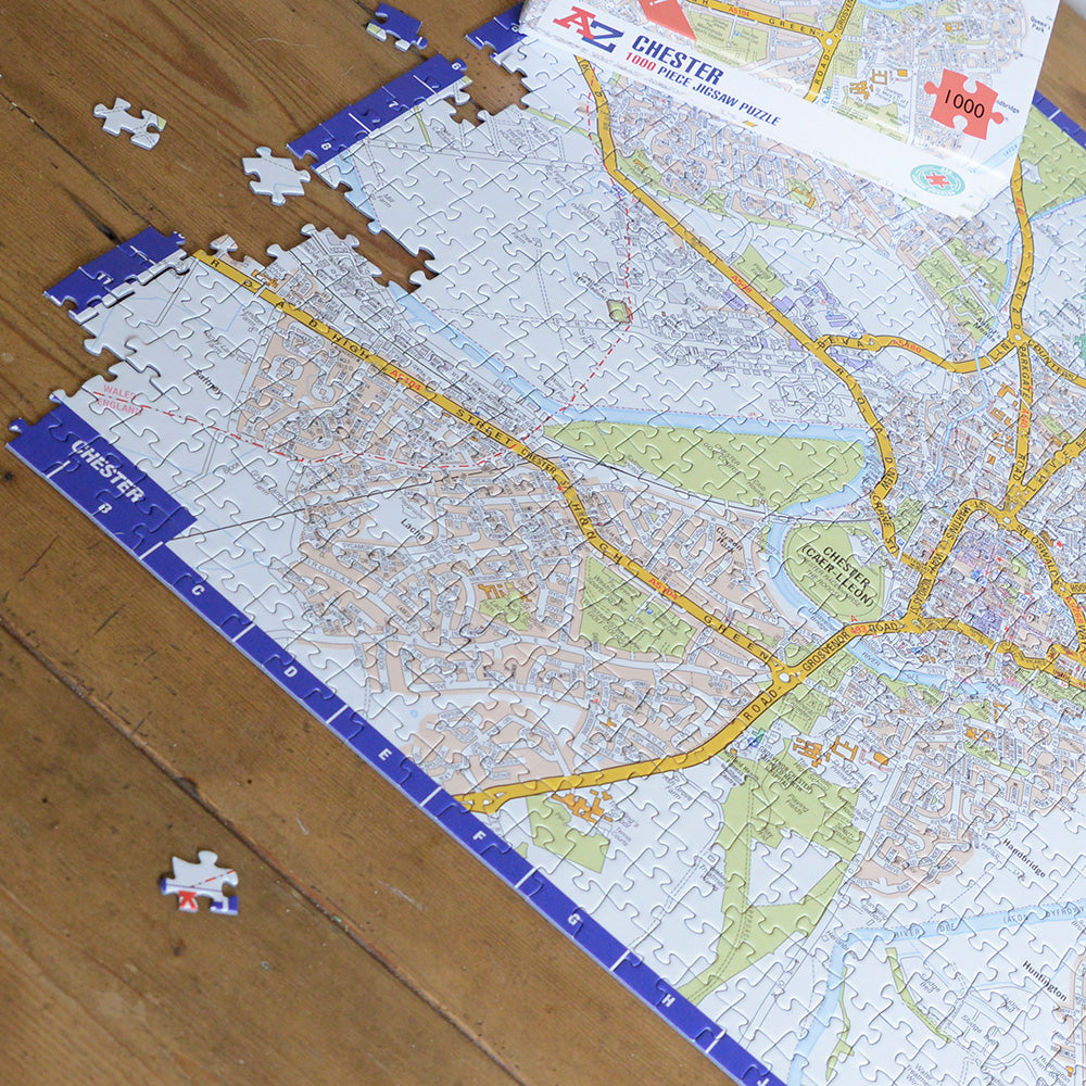 A-Z Map of  Chester 1000 Piece Jigsaw