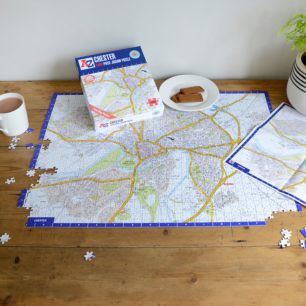 A-Z Map of  Chester 1000 Piece Jigsaw