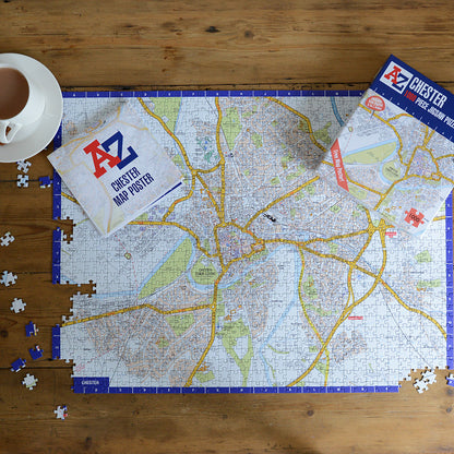 A-Z Map of  Chester 1000 Piece Jigsaw