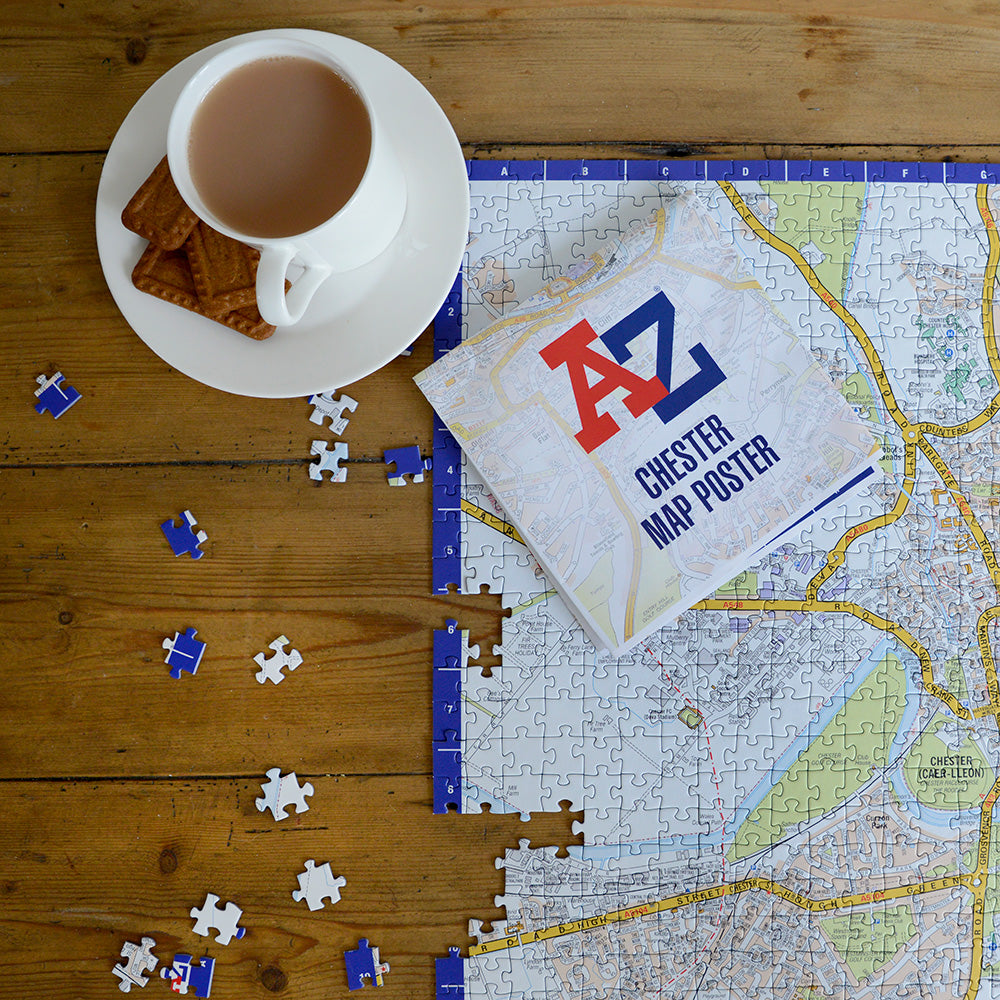 A-Z Map of  Chester 1000 Piece Jigsaw
