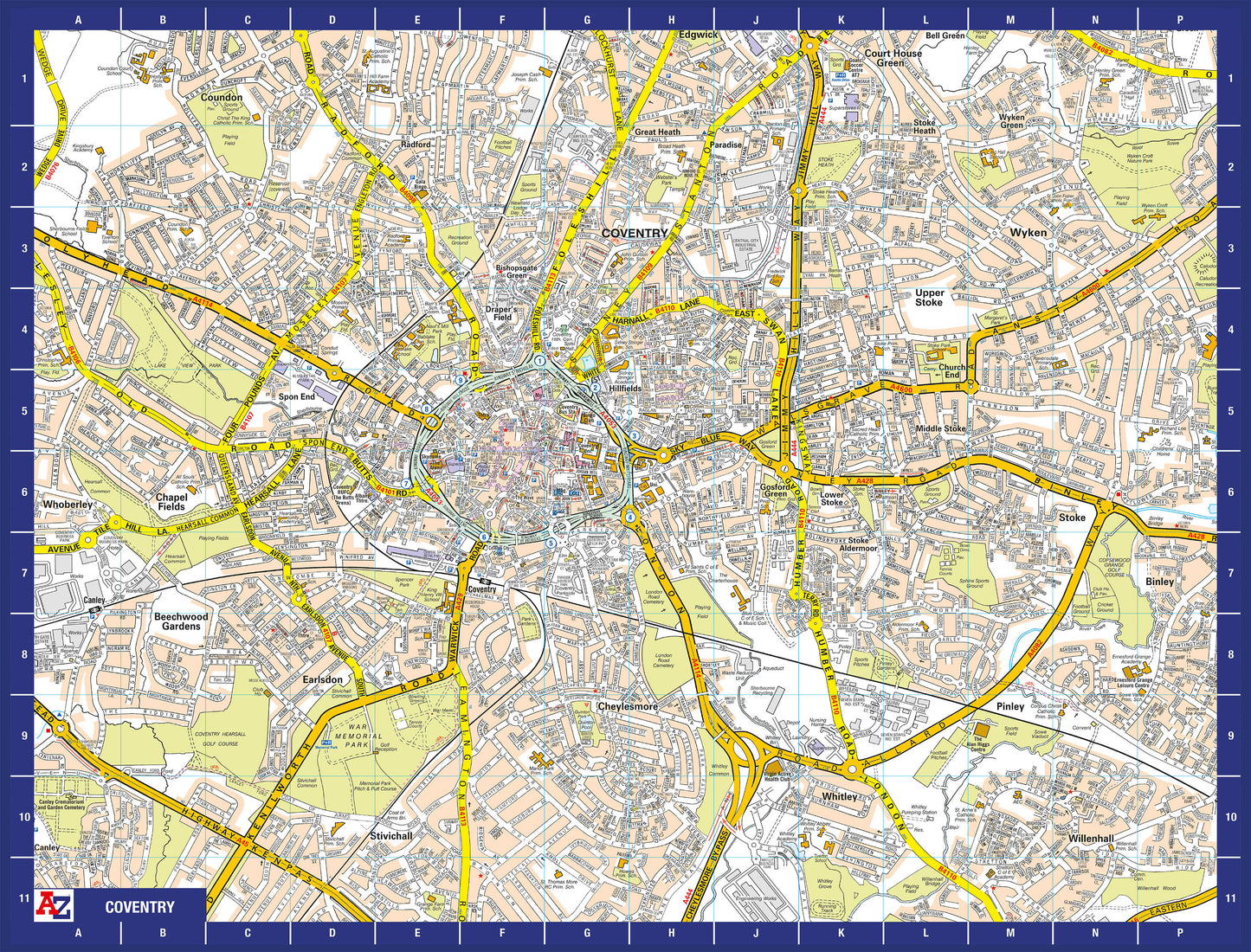 A-Z Map of  Coventry 1000 Piece Jigsaw