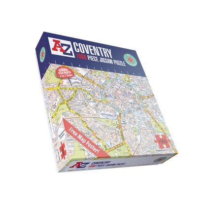A-Z Map of  Coventry 1000 Piece Jigsaw